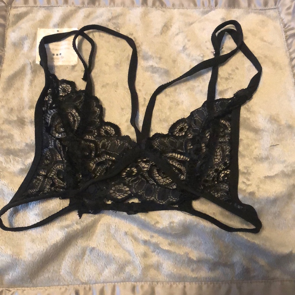 Black lace bralette
